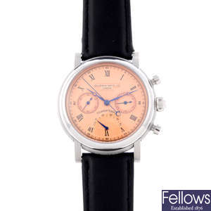 BELGRAVIA WATCH CO. - a gentleman's stainless steel Power Tempo chronograph wrist watch.