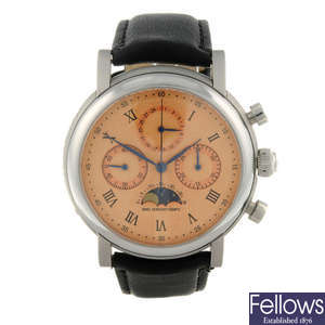 BELGRAVIA WATCH CO. - a limited edition gentleman's stainless steel Chrono Tempo chronograph wrist watch.