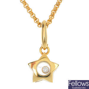 CHOPARD - a 'happy diamonds' star pendant and chain.