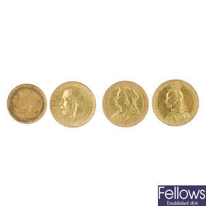 Victoria and later Sovereigns.