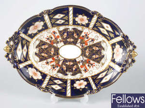 Two Royal Crown Derby oval lozenge dishes