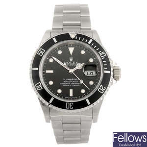 ROLEX - a gentleman's Oyster Perpetual Date Submariner bracelet watch.