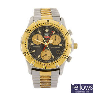 TAG HEUER - a gentleman's 2000 Series chronograph bracelet watch.