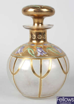 A Moser glass perfume bottle