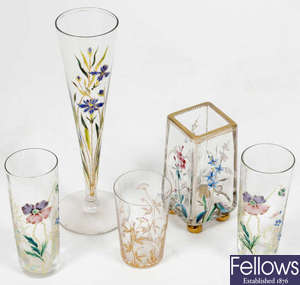 Five items of Moser glass