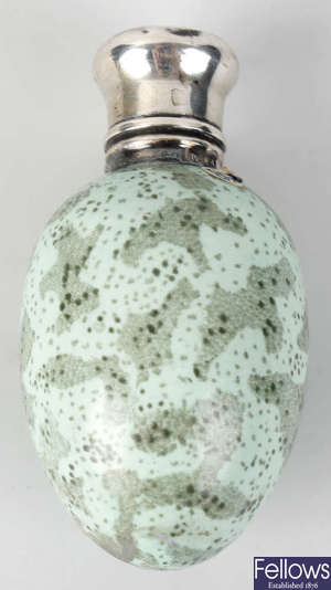 A porcelain bodied scent flask