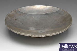 A 1930's silver shallow dish.