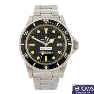 ROLEX - a gentleman's stainless steel Oyster Perpetual Sea-Dweller COMEX bracelet watch..