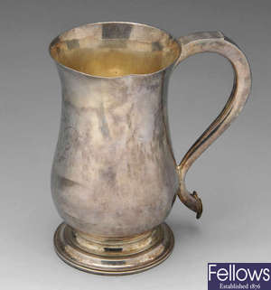 A late 18th century silver mug by Matthew Boulton & John Fothergill.