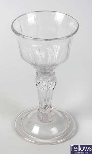 An 18th century champagne glass