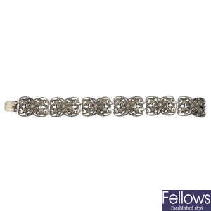Four items of marcasite jewellery