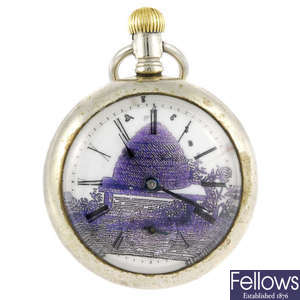 An open face pocket watch by Hartford Watch Company.