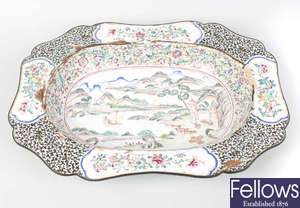 A rare Chinese enamel on copper dish