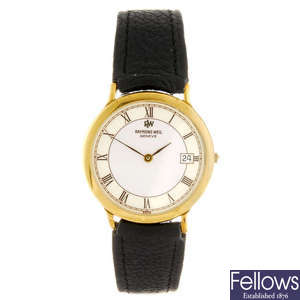 RAYMOND WEIL - a gold plated quartz gentleman's wrist watch.