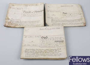 A collection of late 17th, 18th, 19th and 20th century indentures, etc.