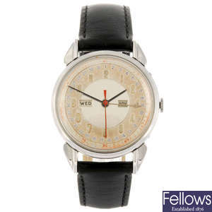 MOVADO - a getleman's triple date wrist watch.