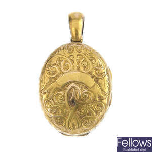 A late 19th century double-sided locket.