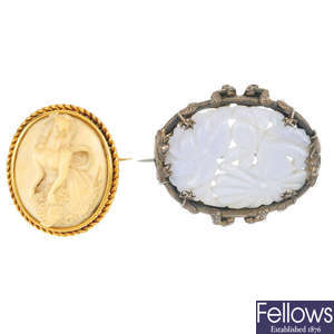 A selection of three early to mid 20th century brooches.