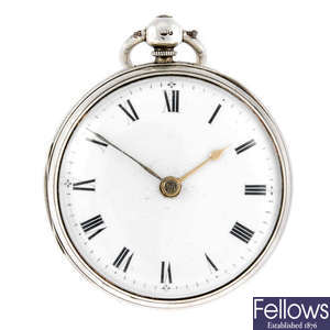 An open faced pocket watch by R. Roskell.