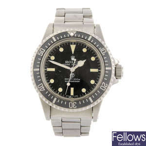 ROLEX - a gentleman's military issue Oyster Perpetual Submariner bracelet watch. 