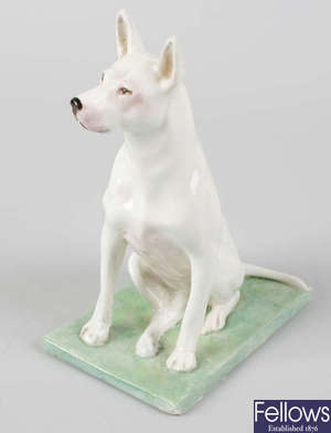 A Royal Worcester porcelain figure of a terrier