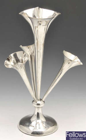 An Edwardian silver epergne.