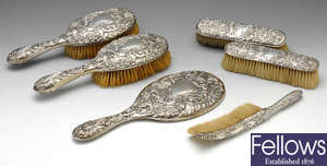 A turn of the century five piece dressing table set by William Comyns.