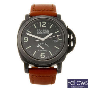PANERAI - a gentleman's Luminor Power Reserve PAM 28 wrist watch. 