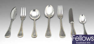 A silver plated canteen for twelve place settings.
