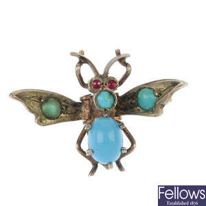 A late Victorian butterfly clip, circa 1890.
