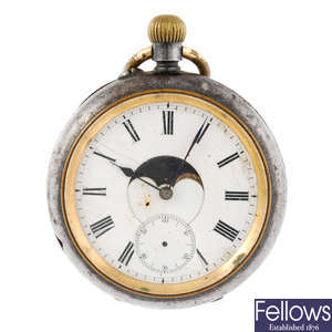 A double face pocket watch by John Hall & Co.