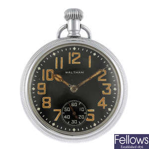 An open face pocket watch by Waltham. 