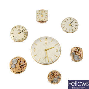 OMEGA - a selection of various watch movements.