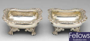 A George III pair of silver salts.