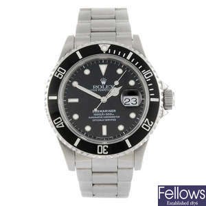 ROLEX - a gentleman's Oyster Perpetual Submariner bracelet watch.