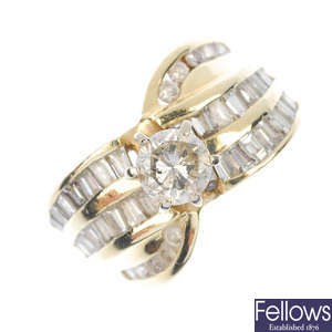  A diamond dress ring.