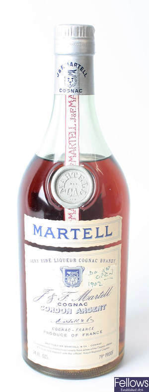 A vintage bottle of Martell cognac
