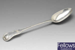 A Victorian silver King's Pattern silver basting spoon. 