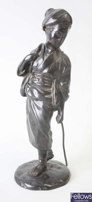 A Meiji period Japanese bronze figure