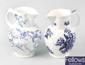Two 18th century porcelain 'cabbage leaf' jugs