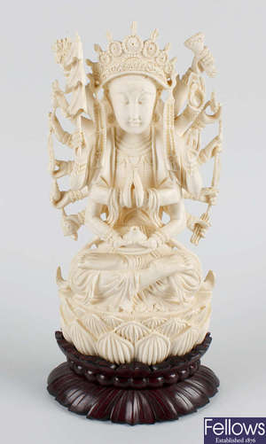 A good Indian carved ivory figure