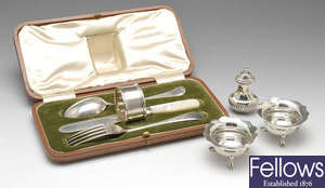 A selection of silver and plated items.