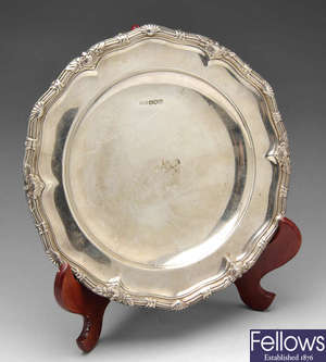 A 1930's silver plate.