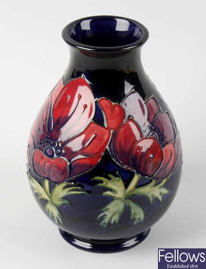 A Moorcroft 'Anemone' pattern vase