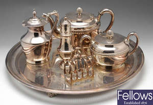 A quantity of silver plated items.