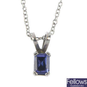 A group of sapphire jewellery. 