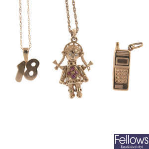 A selection of pendants and charms.