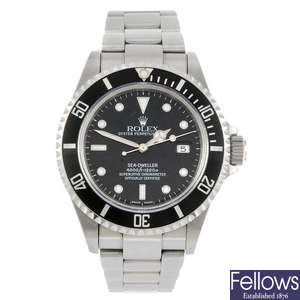 ROLEX - a gentleman's Oyster Perpetual Date Sea-Dweller bracelet watch.