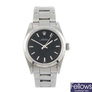 ROLEX - a mid-size Oyster Perpetual bracelet watch. 