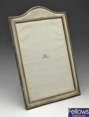 An early 20th century silver mounted photograph frame.